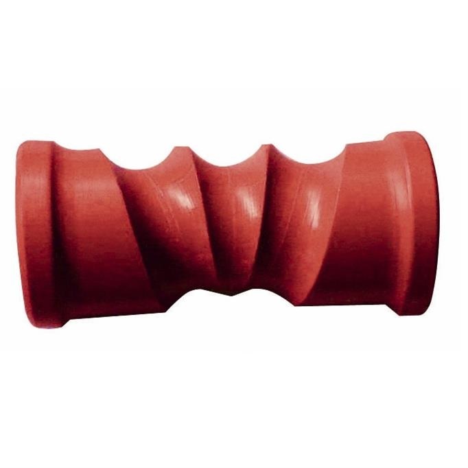 Red Self Centering Polyurethane Roller Suits Fibreglass 