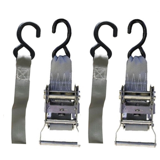 Stainless Steel Ratchet Transom Tie Down Set  Stainless Steel 50mm