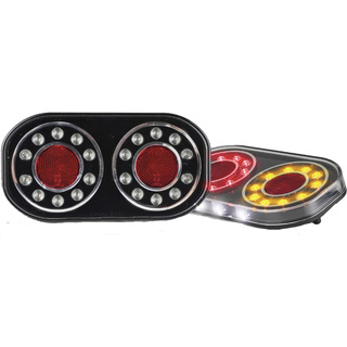 Deluxe Trailer Light Set LED 209 With 8Mt Cable Plus Number Plate Light