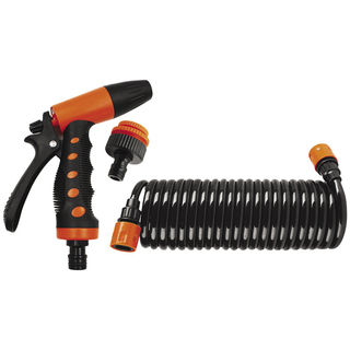 SEAFLO Deck Wash Coiled Hose With Spray Gun