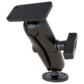 RAM Mount 1.5" (38mm) Diameter Ball Mount with 2.5" (63mm) Round Base And 76mm Rectangle Plate For Humminbird Helix 5 Only