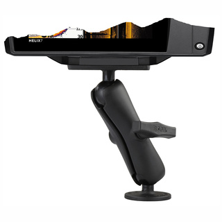 RAM 1.5" (38mm) Diameter Ball Mount with 2.5" (63mm) Round Base And 100mm Rectangle Plate For Humminbird Helix 7 Only