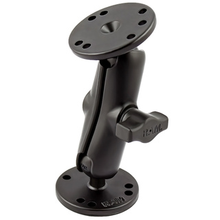 RAM Mount 1" (25mm) Ball Mount With 2 x 2.5" (63mm) AMPS-Patterned Round Bases