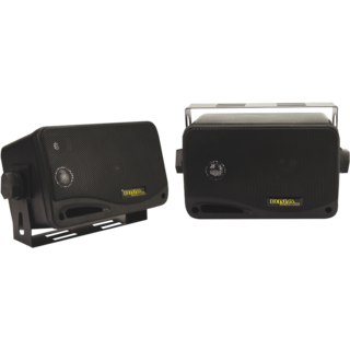 DNA 60 Watt Marine Box Speakers With Mounting Bracket Black