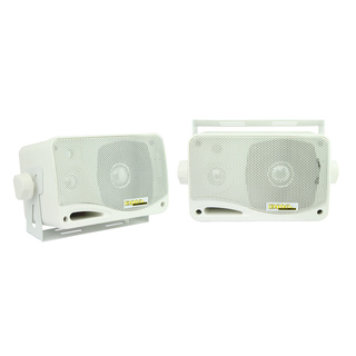 DNA 60 Watt Marine Box Speakers With Mounting Bracket White