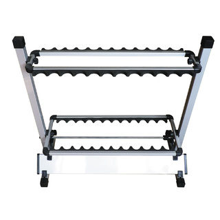 24 Rod Holder Stand, Quality Heavy Duty Aluminium