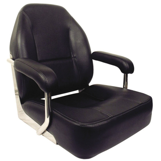 Mojo Deluxe Boat Seat Black With Grey Stitching