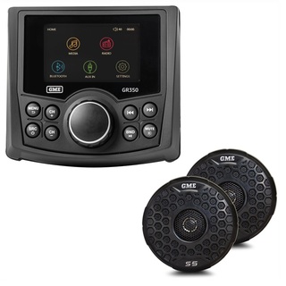 GME GR350BT Compact Marine AM/FM Stereo With Bluetooth Wireless Connectivity And Speakers