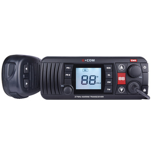 GME GX400 27MHz Black Marine Radio With Channel Scanning Memory And Front Speaker