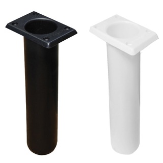 Plastic Rod Holder Rectangular Flush Mount Angled 90 Degrees Black