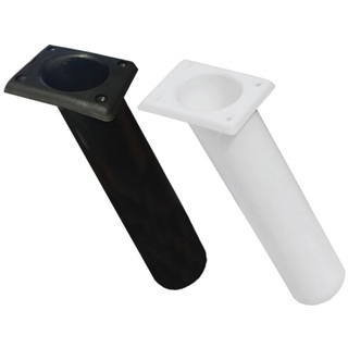 Plastic Rod Holder Rectangular Flush Mount Angled 30 Degrees White