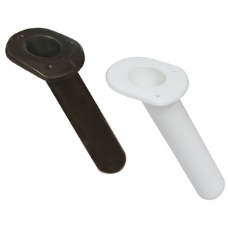 Plastic Rod Holder Oval Flush Mount Angled 30 Degrees White
