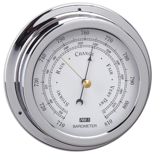 Chrome Brass Barometer 120mm Face
