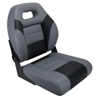 Relaxn Deluxe Sports Fold Down Seat Grey Black Carbon
