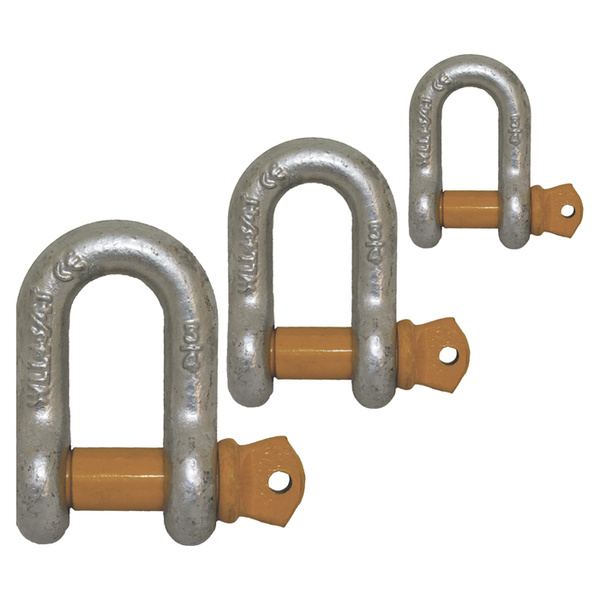 Rated Galvanised D Shackle 5/16" 8MM