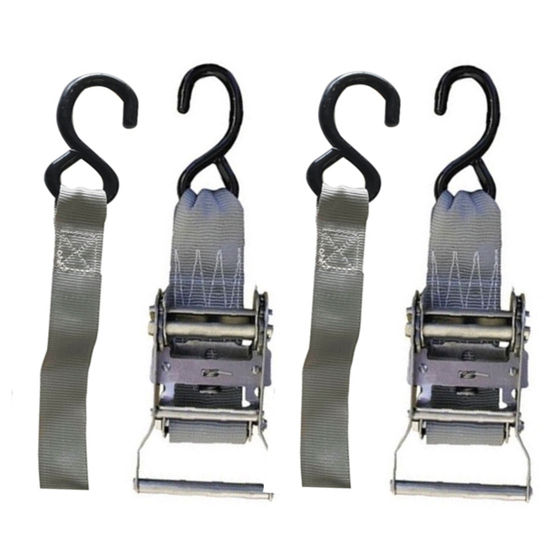 Stainless Steel Ratchet Transom Tie Down Set  Stainless Steel 50mm