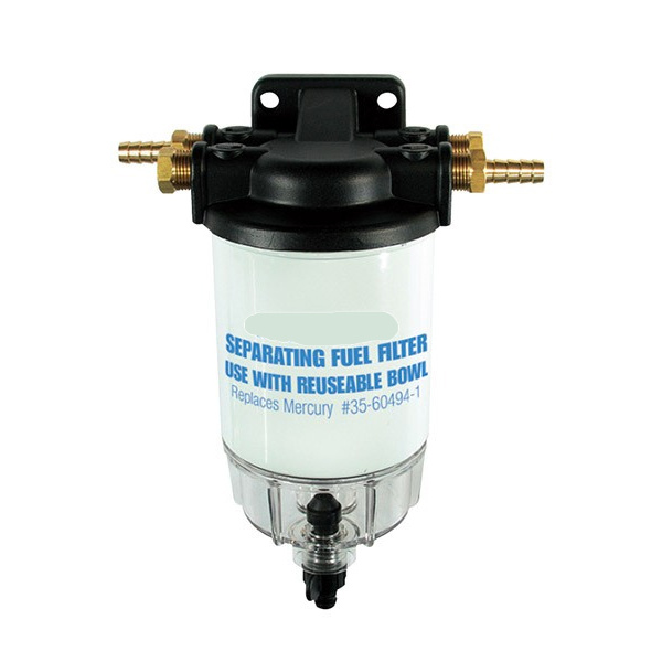Mercury / Yamaha Type Fuel Filter Kit With Mount Head, Element And Clear Bowl