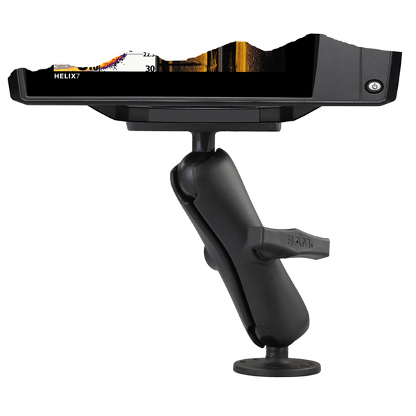 RAM 1.5" (38mm) Diameter Ball Mount with 2.5" (63mm) Round Base And 100mm Rectangle Plate For Humminbird Helix 7 Only