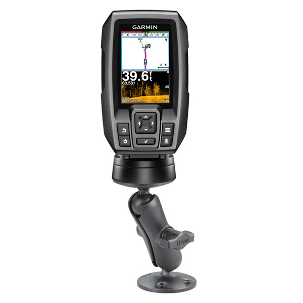 RAM Composite Flat Surface Marine Electronic 
"LIGHT USE" Mount With 1" (25mm) Ball For The Garmin Echo Series