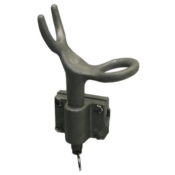 Single Rod Holder, Heavy Duty Cast Alloy With Base