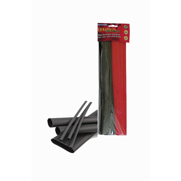 Heat Shrink Flexible Tubing Mixed Pack Of 20 For Electrical Installations 2mm to 10mm Diameter