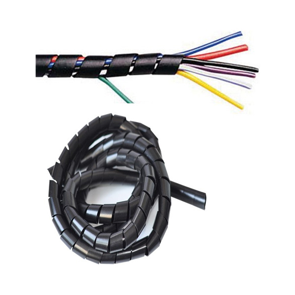 Black Spiral Wrapping Provides Neat And Compact Protection for Wiring 6mm x 10m