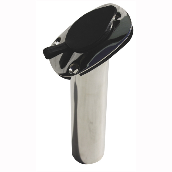 Deluxe Rod Holder Stainless Steel Angled Oval Head With Covering Cap