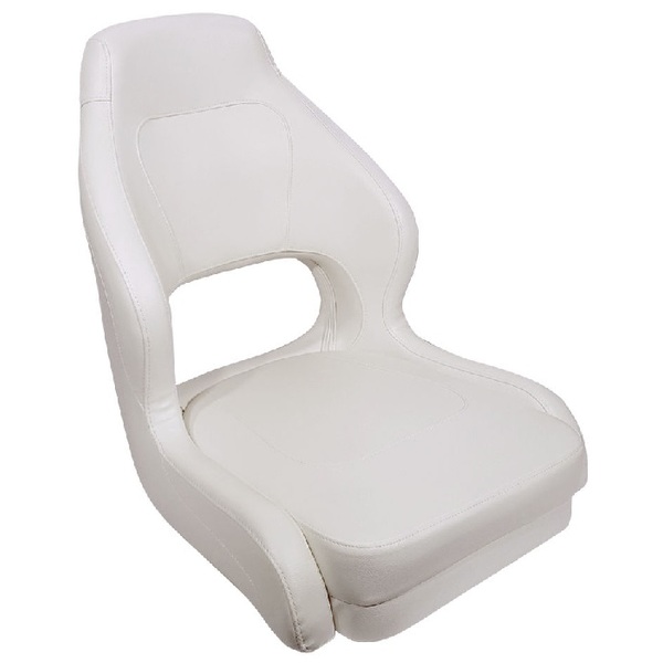 Compact Boat Seat White Upholstery