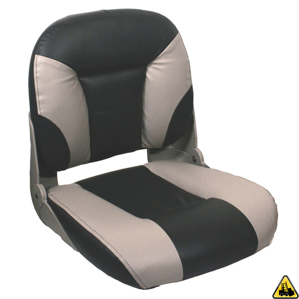 Heavy Duty Expedition Deluxe Upholstered Folding Seat Grey And Charcoal Colour Combination