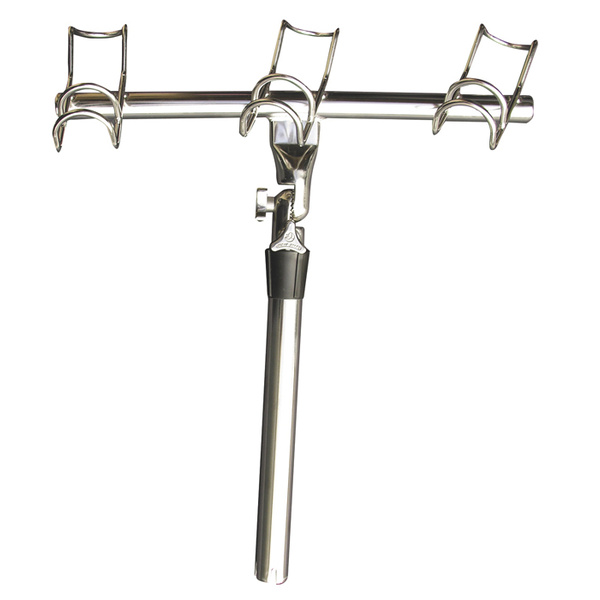 Stainless Steel 3 Rod Holder With Adjustable 3-Way Joint Rod Holder Mount Port Side Angled Rod Holders