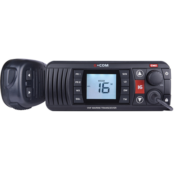 GME GX700B VHF Marine Radio With Programmable Priority Channels Black