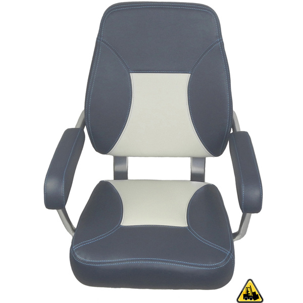 Heavy Duty Mini Mojo Upholstered Seat Dark Blue With White Highlight