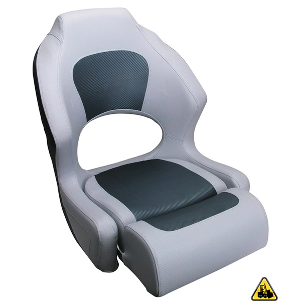 Relaxn Deluxe Sports Flip-Up Bucket Seat Light Grey And Dark Grey Upholstery