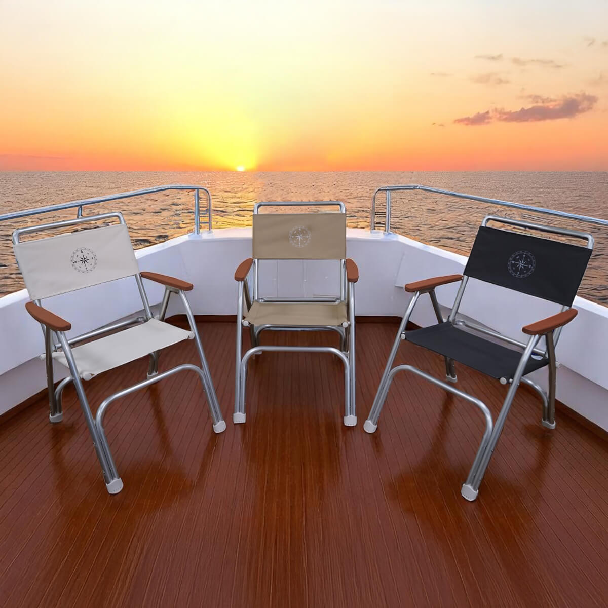 ALUMINIUM DECK CHAIR BEIGE