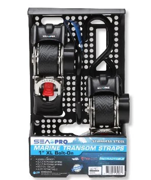 Bolt On Retractable Transom Tiedown Strap 1 inch