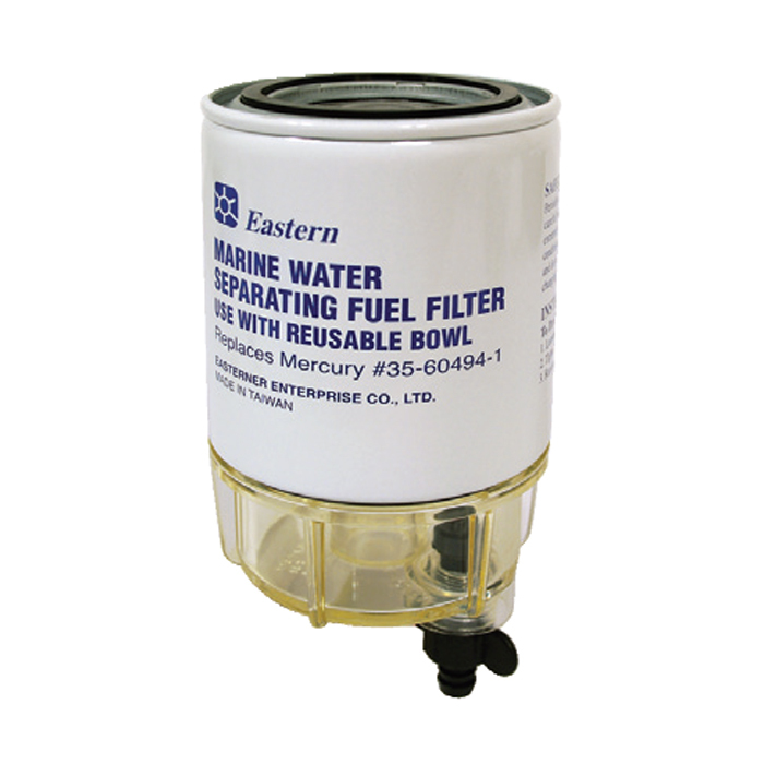 Mercury / Yamaha Type Fuel Filter Kit With Element And Clear Bowl - Filter and Bowl