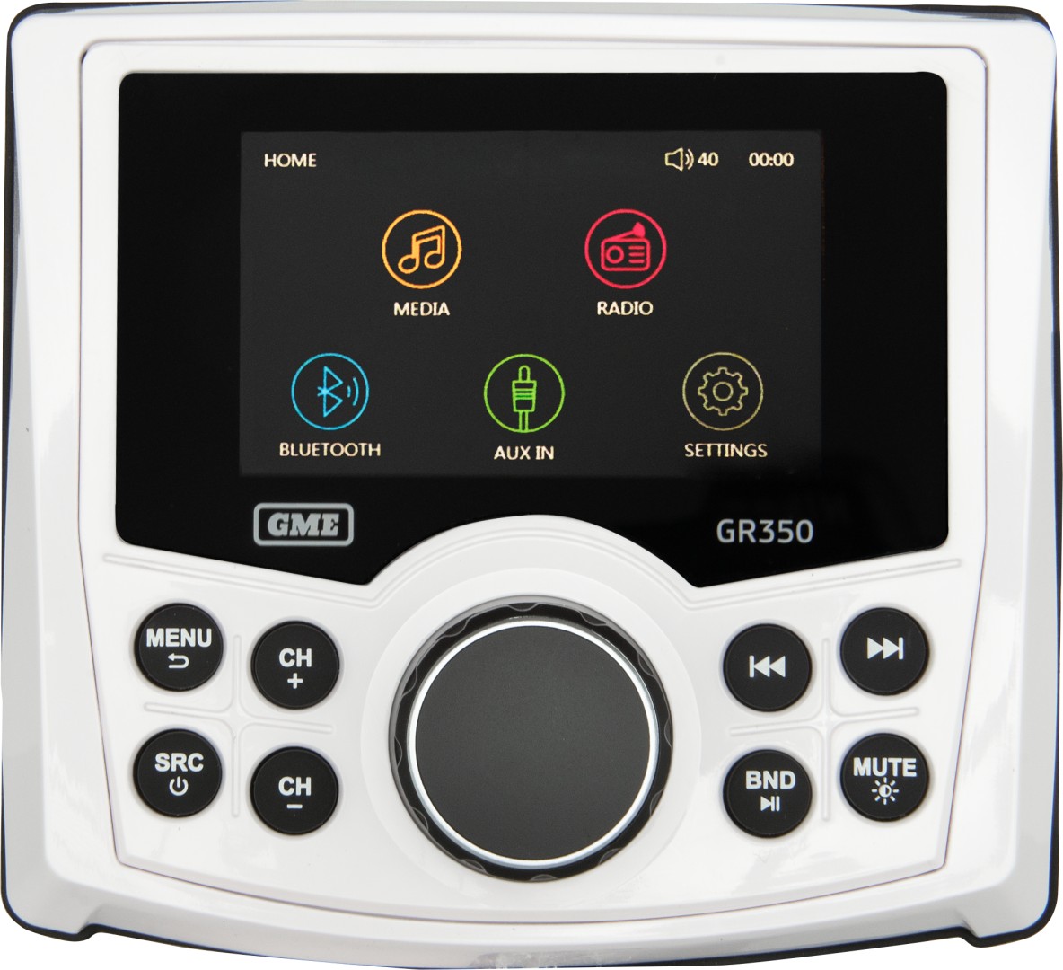 GR350BTW AM/FM IP54 Compact Marine Stereo with Bluetooth - White