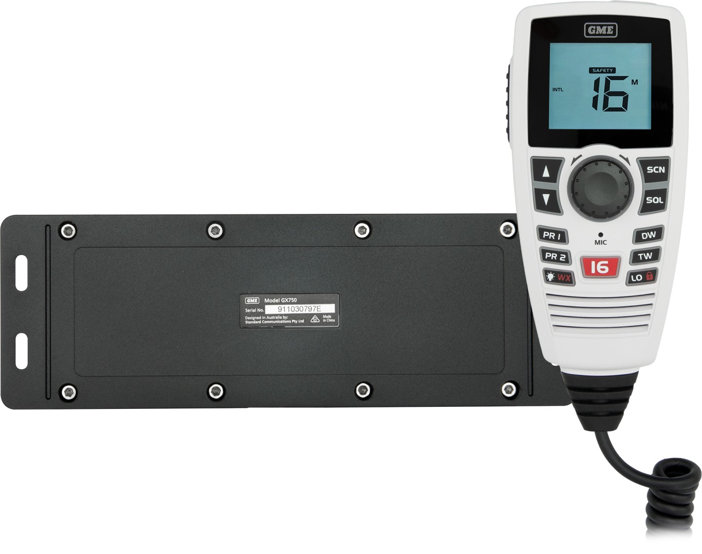 GX750W Black Box VHF Marine Radio - White