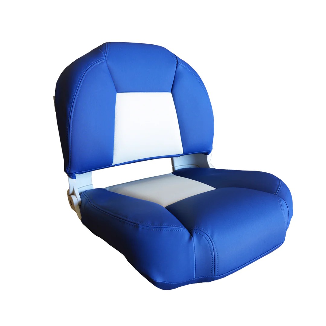 Skipper Deluxe Folding Boat Seat Blue/White