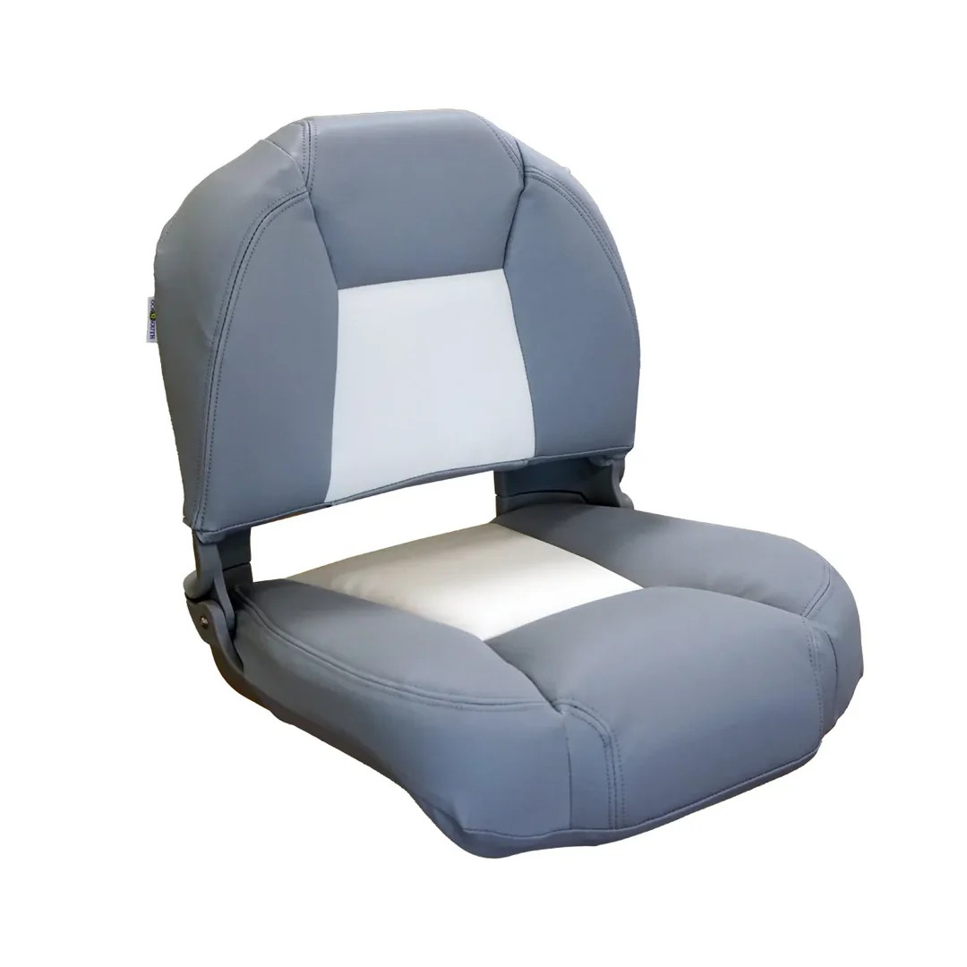 Skipper Deluxe Folding Boat Seat  Grey/White