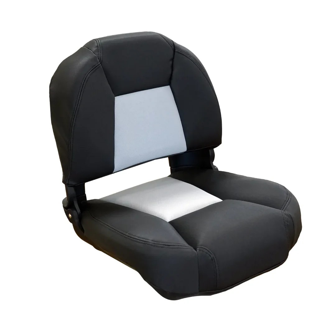 Skipper Deluxe Folding Boat Seat  Black/Grey